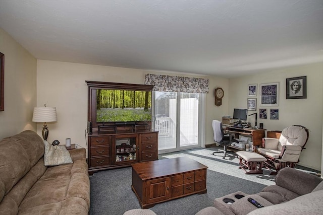 view of carpeted living room