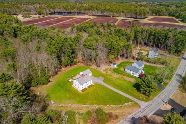 drone / aerial view with a rural view