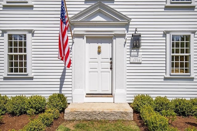 view of exterior entry