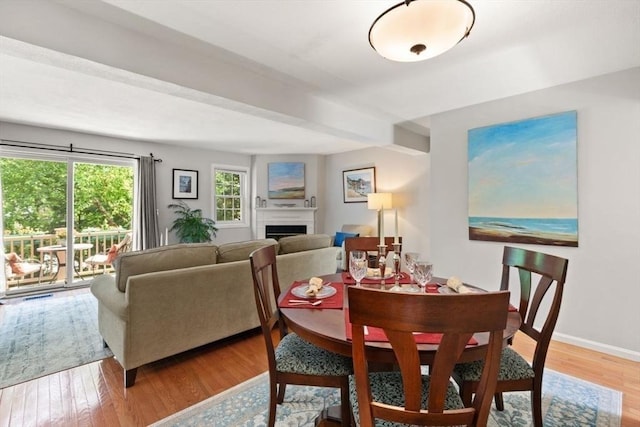 25 Valiant Way Unit 25, Salem, MA 01970 - dining space with wood finished floors, a fireplace, and baseboards