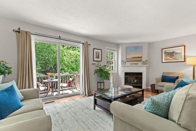 25 Valiant Way Unit 25, Salem, MA 01970 - living area with a glass covered fireplace and wood finished floors