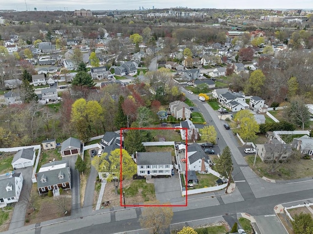 birds eye view of property featuring a residential view