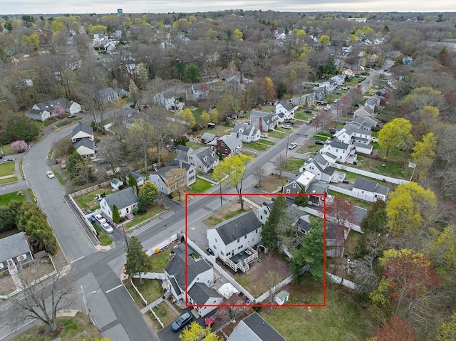 aerial view featuring a residential view