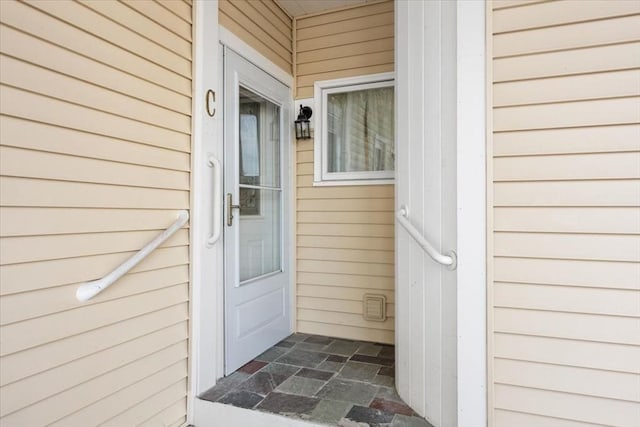 view of doorway to property