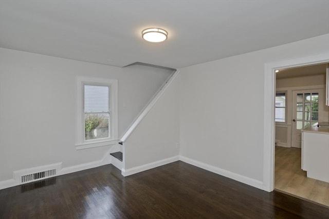 24 City View Ave, West Springfield, MA 01089 - unfurnished room with dark wood finished floors and stairway