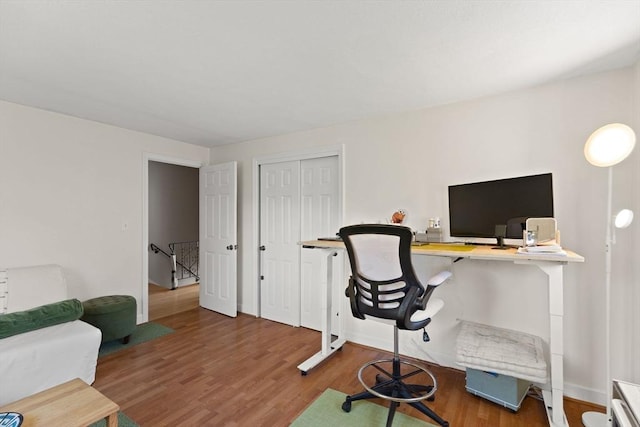 212 Washington St Unit 212, Canton, MA 02021 - office featuring wood finished floors and built in study area