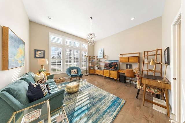 sitting room featuring wood finished floors