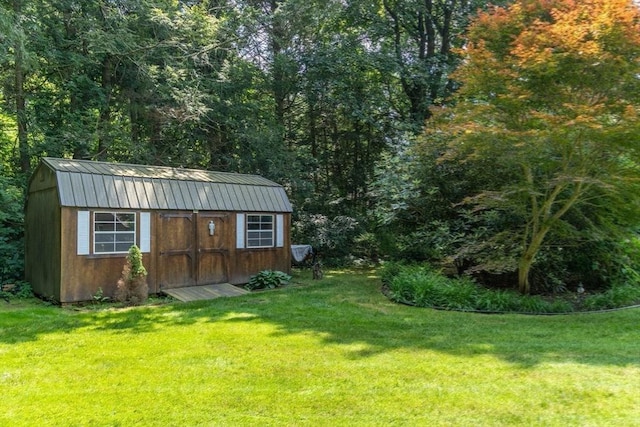 188 Main St, Wilbraham, MA 01095 - view of shed with a wooded view