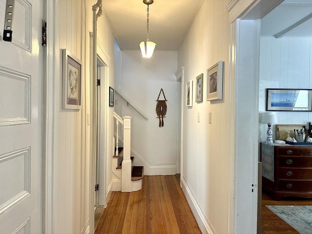 95 Pearson Ave Unit 1, Somerville, MA 02144 - hallway with hardwood / wood-style flooring and stairs