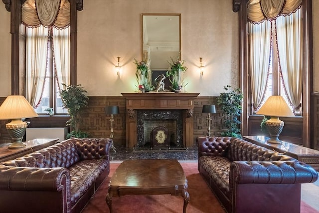 140 Chestnut St Unit 606, Springfield, MA 01103 - sitting room featuring a fireplace