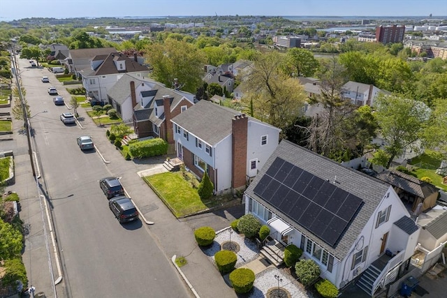aerial view of residential area