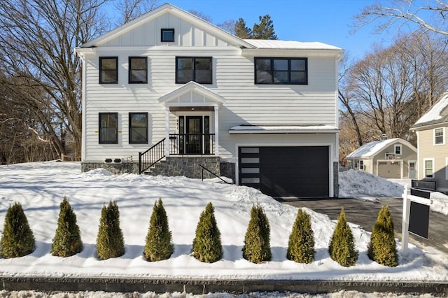 view of front of home with board and batten siding