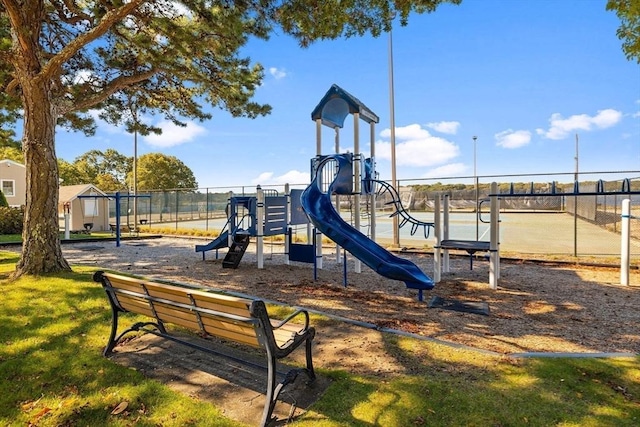 community playground featuring fence