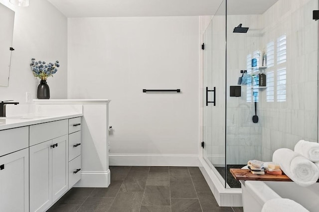 170 Lafayette Ave, Wrentham, MA 02093 - bathroom featuring a stall shower and vanity