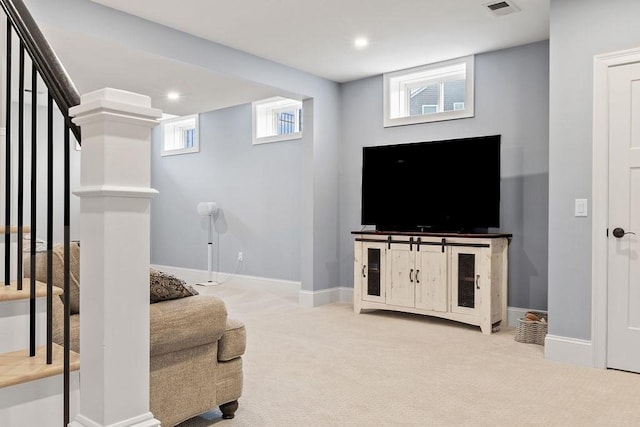 170 Lafayette Ave, Wrentham, MA 02093 - carpeted living area featuring recessed lighting and baseboards