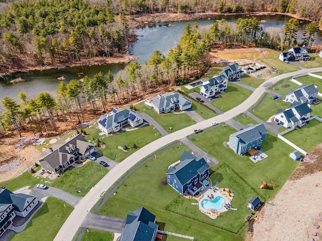 170 Lafayette Ave, Wrentham, MA 02093 - aerial view of property and surrounding area featuring a large body of water and nearby suburban area