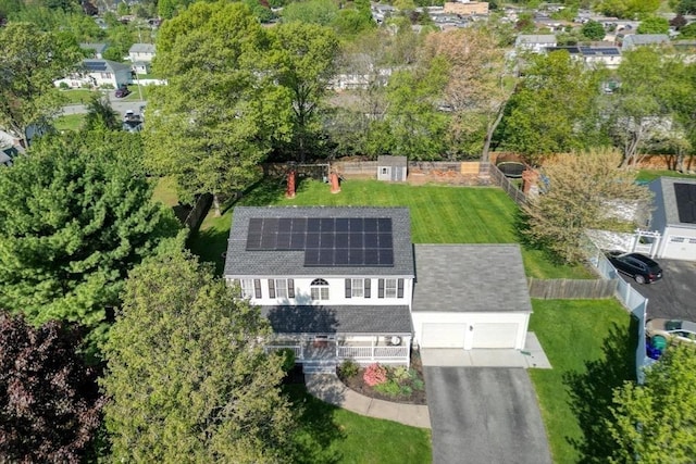 view from above of property