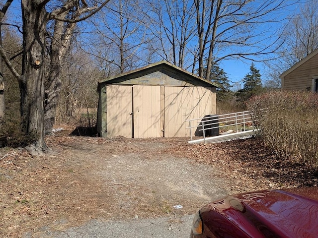 view of shed