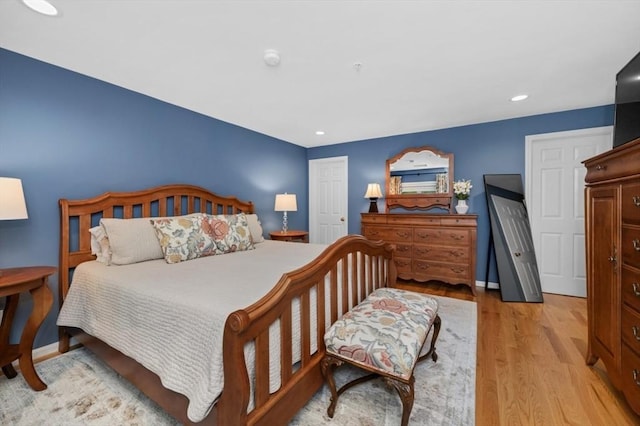 7 Conant Rd Unit 37, Winchester, MA 01890 - bedroom with light wood-type flooring, recessed lighting, a closet, and baseboards