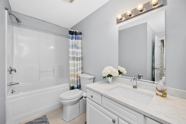7 Conant Rd Unit 37, Winchester, MA 01890 - full bathroom with shower / tub combo with curtain, tile patterned floors, toilet, and vanity
