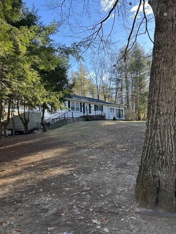 view of front of house with covered porch