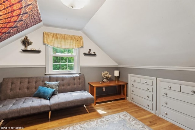 157 Hall St, Mansfield, MA 02048 - living area with light wood-type flooring and vaulted ceiling