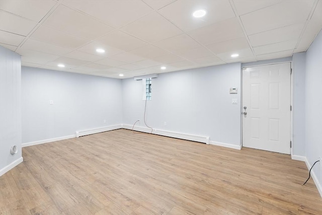 69 Kingman Ave, Revere, MA 02151 - finished basement featuring light wood-type flooring, a drop ceiling, and recessed lighting