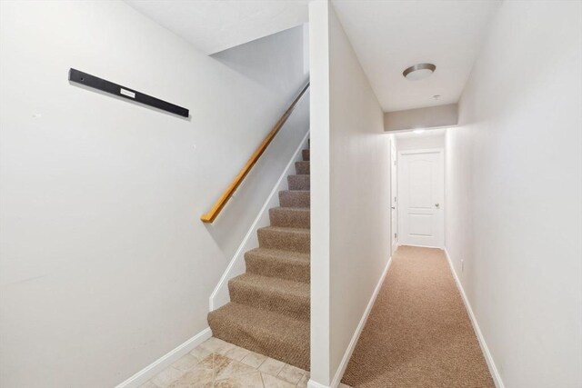 stairs with baseboards