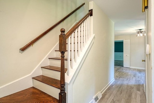 216 Davis St, Northborough, MA 01532 - stairs featuring wood finished floors