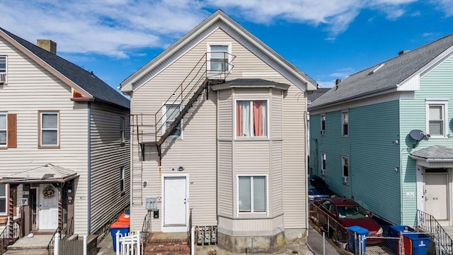 view of front of home with entry steps