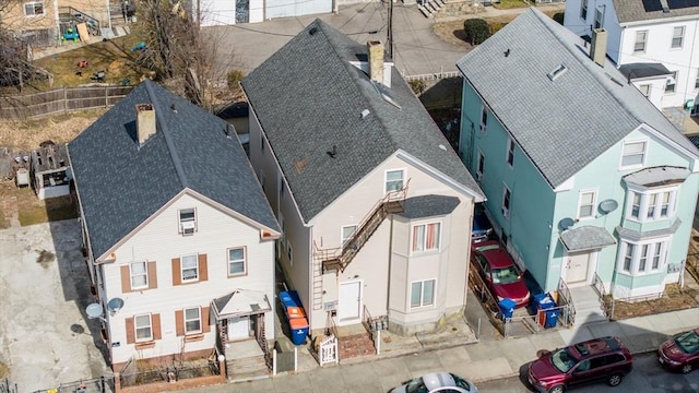 drone / aerial view with a residential view