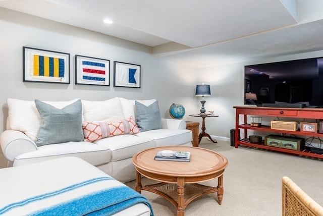 view of carpeted living room