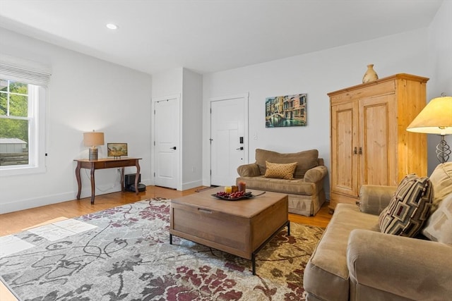166 Littleton Unit 3, Harvard, MA 01451 - living area featuring wood finished floors and recessed lighting