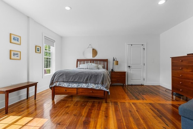 166 Littleton Unit 3, Harvard, MA 01451 - bedroom with hardwood / wood-style flooring and recessed lighting