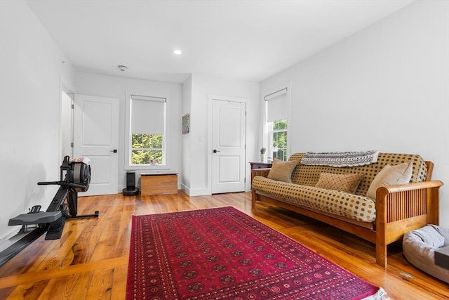 166 Littleton Unit 3, Harvard, MA 01451 - living area with plenty of natural light, wood finished floors, and recessed lighting