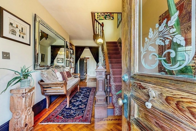 239 Arlington St, Acton, MA 01720 - foyer featuring stairway
