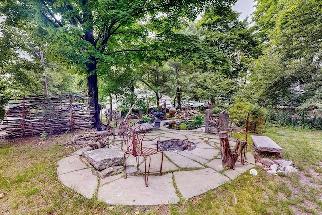 239 Arlington St, Acton, MA 01720 - view of patio / terrace with a fire pit
