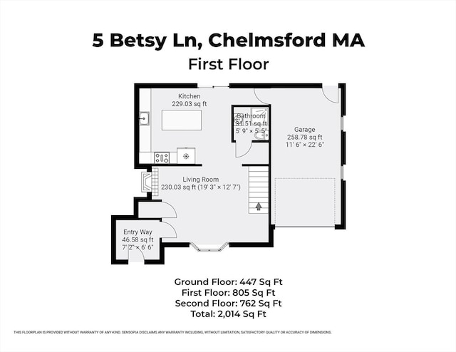 5 Betsy Ln Unit 5, Chelmsford, MA 01824 - view of home floor plan