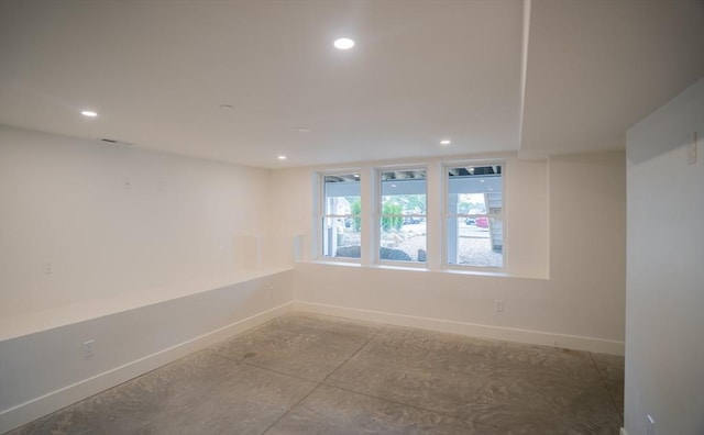 182 Merrimac St Unit 1, Newburyport, MA 01950 - unfurnished room with baseboards and recessed lighting
