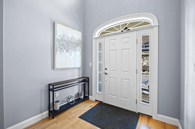 entrance foyer featuring hardwood / wood-style flooring