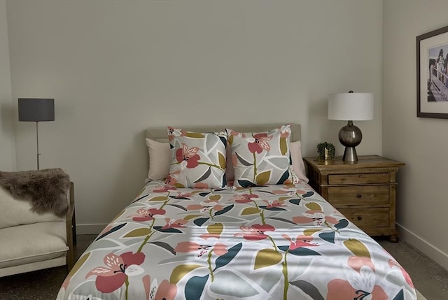 bedroom with baseboards