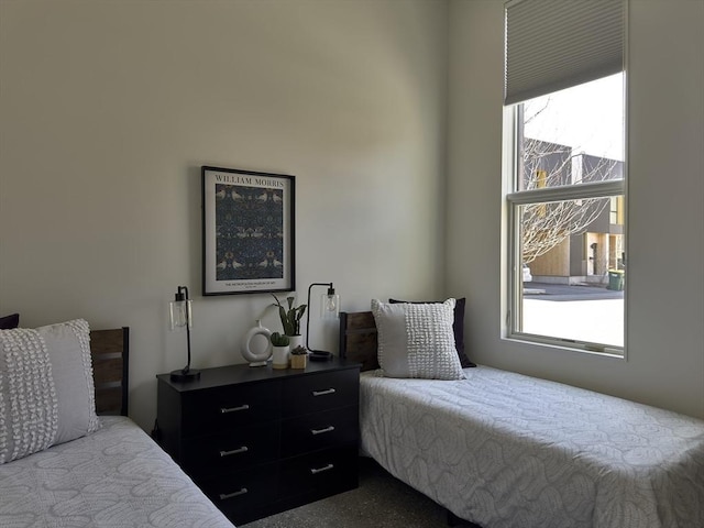 bedroom with multiple windows