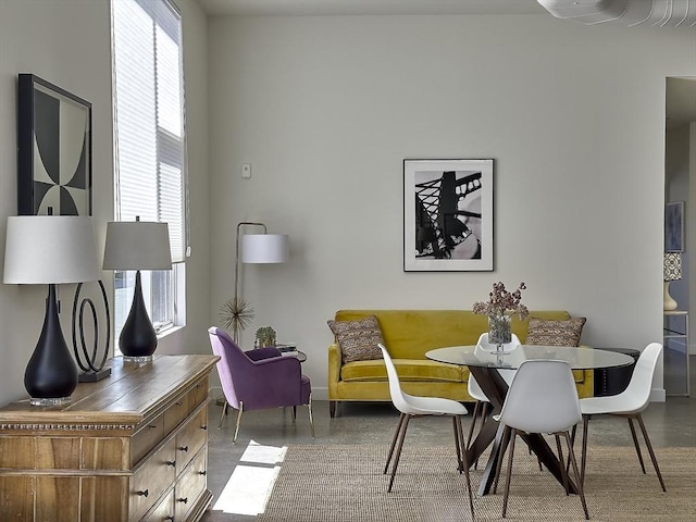 dining room with baseboards