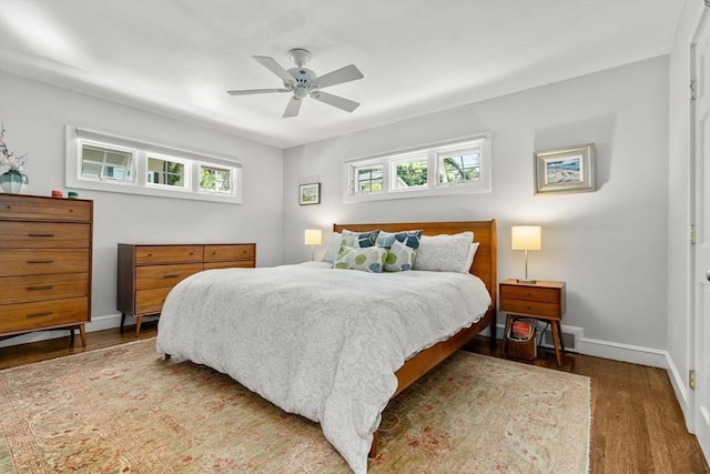 57 Glenham St, Boston, MA 02132 - bedroom featuring wood finished floors and a ceiling fan