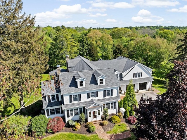 148 Pond St, Cohasset, MA 02025 - aerial view of property and surrounding area with a forest