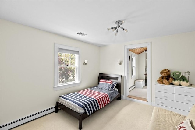 148 Pond St, Cohasset, MA 02025 - carpeted bedroom featuring baseboard heating