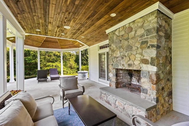 148 Pond St, Cohasset, MA 02025 - view of patio featuring an outdoor living space
