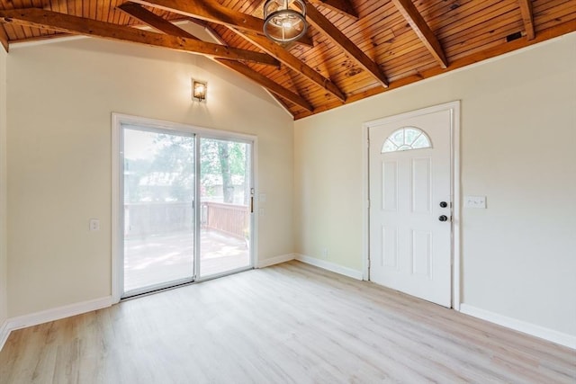 76 Wolcott Ave, West Springfield, MA 01089 - entrance foyer featuring wooden ceiling, light wood-style flooring, plenty of natural light, and baseboards