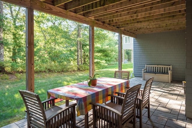 view of patio / terrace with outdoor dry bar