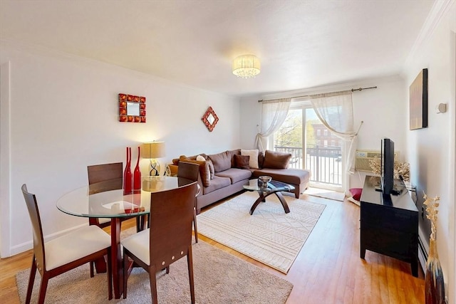 95 Maple St Unit 21, Malden, MA 02148 - living area featuring crown molding and light wood-style floors